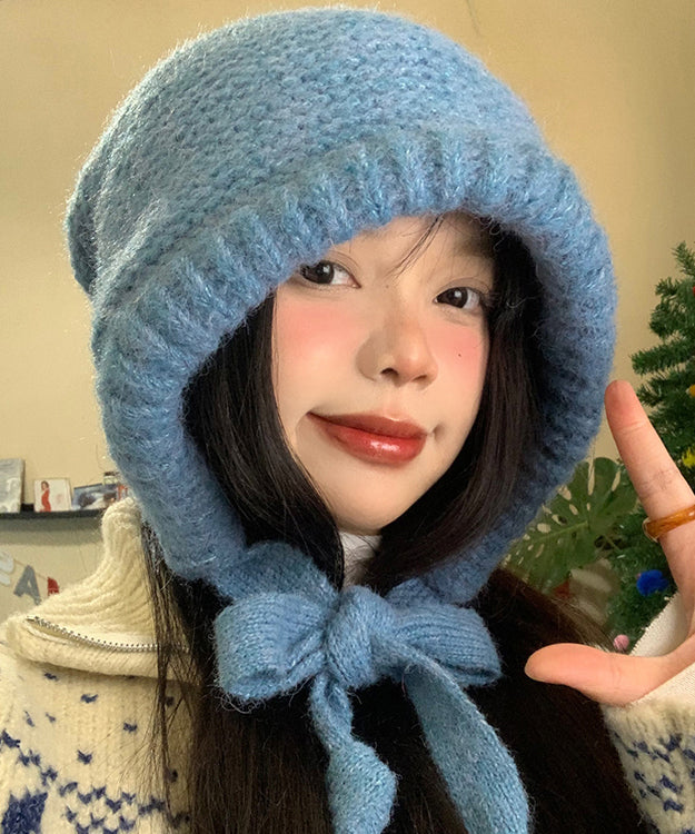 Boutique Blue Thick Warm Knit Bonnie Hat WB021 ABC