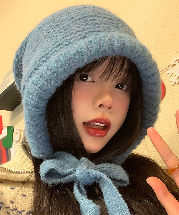 Boutique Blue Thick Warm Knit Bonnie Hat WB021 ABC