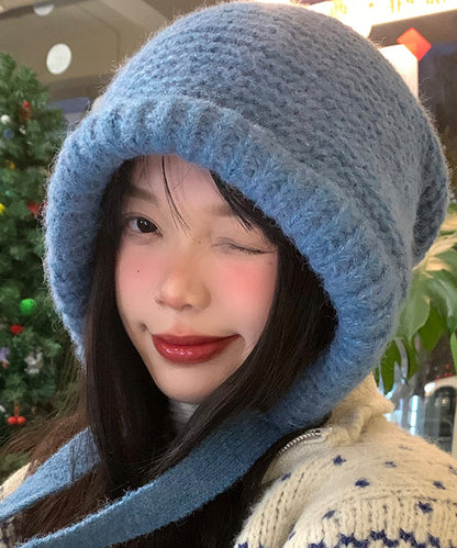 Boutique Blue Thick Warm Knit Bonnie Hat WB021 ABC