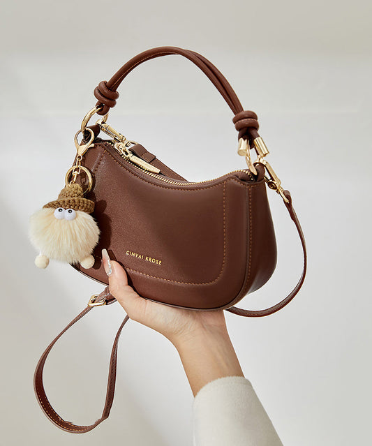 Bag Calf Leather Boutique CrossBody Coffee Durable Versatile FashionChic