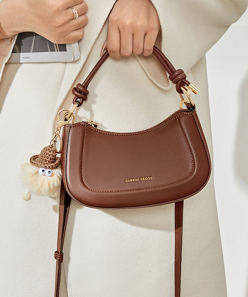 Bag Calf Leather Boutique CrossBody Coffee Durable Versatile FashionChic