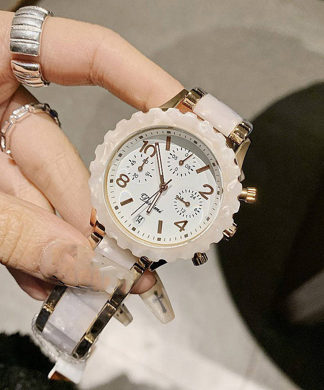 Boutique Colorblock Sapphire Crystal Patchwork Watch QU004 JEW-WAT241007