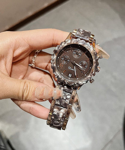 Boutique Colorblock Sapphire Crystal Patchwork Watch QU004 JEW-WAT241007