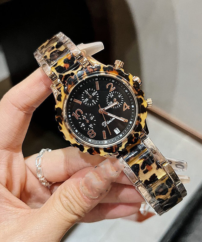 Boutique Colorblock Sapphire Crystal Patchwork Watch QU004 JEW-WAT241007