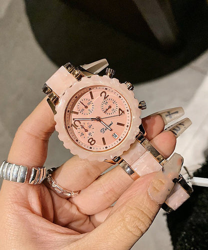 Boutique Colorblock Sapphire Crystal Patchwork Watch QU004 JEW-WAT241007