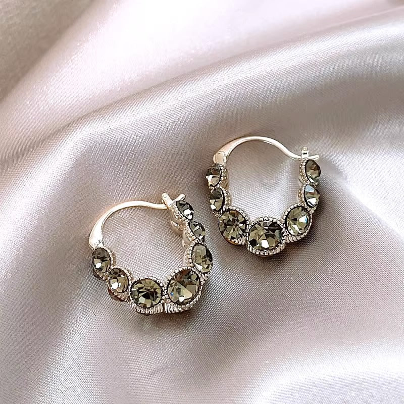 Boutique Copper Alloy Zircon Hoop Earrings QQ064 JEW-EAR240811