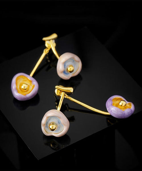 Cherry Dripping Boutique Copper Blossoms Drop Glazed Overgild FashionChic