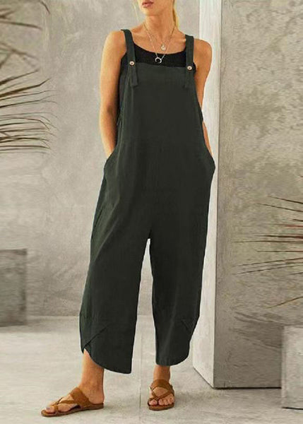 Jumpsuit Grey Slash Neck Boutique Dark Summer Patchwork FashionChic