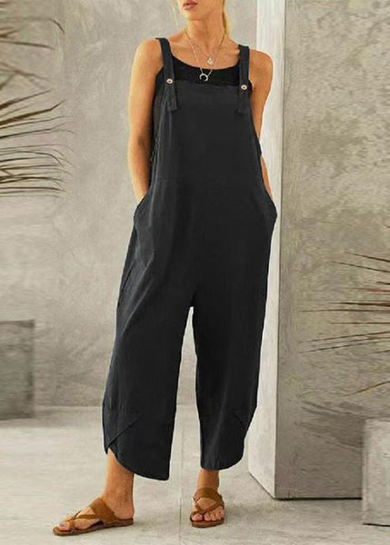 Jumpsuit Grey Slash Neck Boutique Dark Summer Patchwork FashionChic