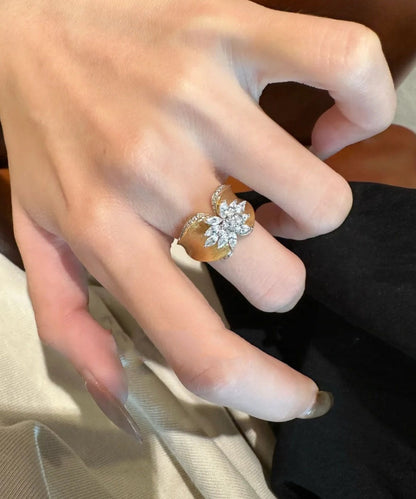 Boutique Gold Alloy Butterfly Zircon Rings WQ011 JEW-RIN241102