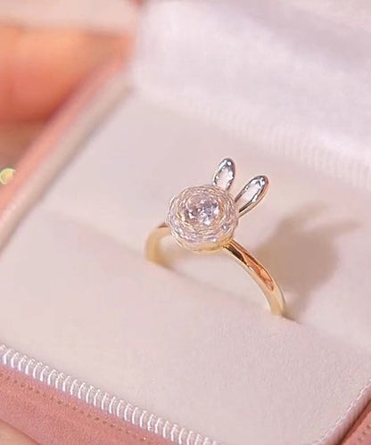 Boutique Gold Alloy Little Rabbit Rings GH1044 Ada Fashion
