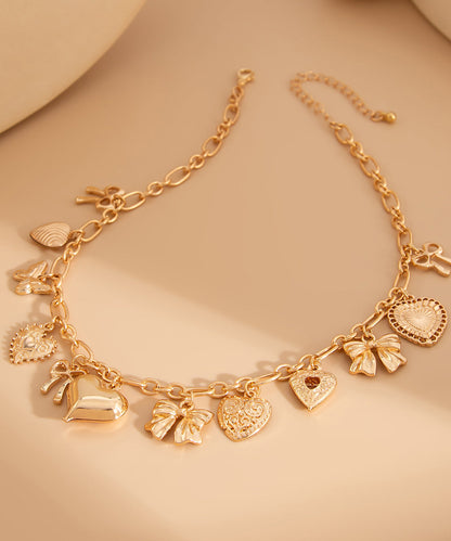 Necklace Love Boutique Bow Gold Copper Pendant Alloy FashionChic