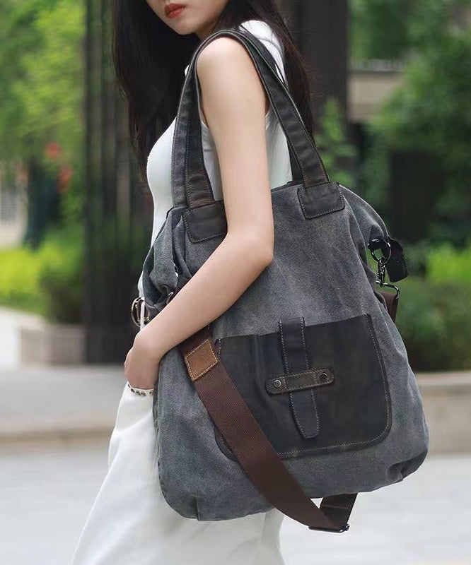 Boutique Large Capacity Solid Durable Canvas Satchel Bag Handbag MM056 Bag-BGS240620