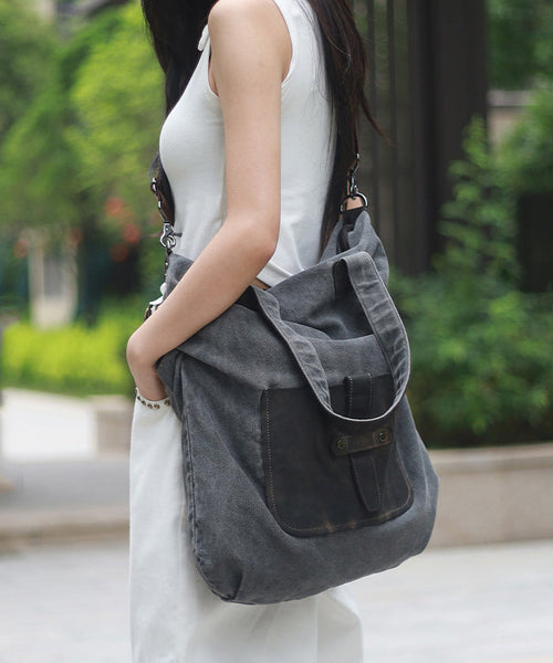 Boutique Large Capacity Solid Durable Canvas Satchel Bag Handbag MM056 Bag-BGS240620