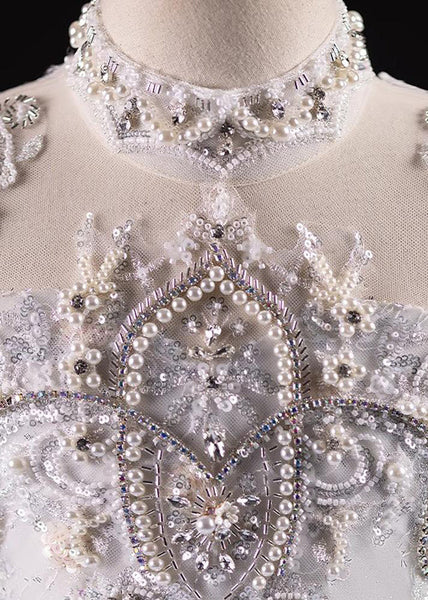 Spring Nail Blue Light Bead Maxi Kids Dresses Boutique Tulle FashionChic