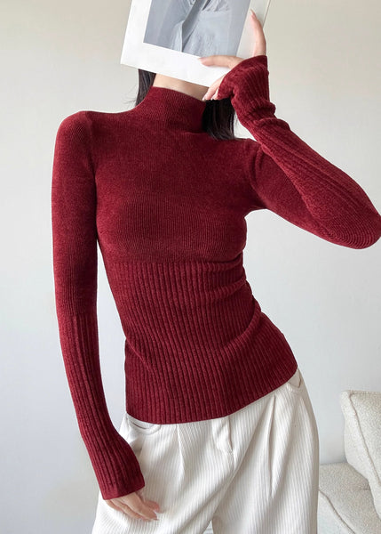 Boutique Mulberry High Neck Knit Pullover Spring YP026 ABC