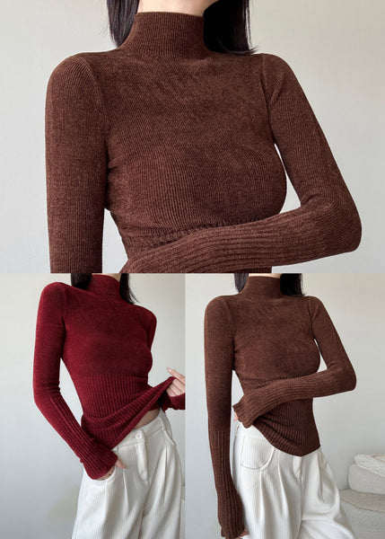 Boutique Mulberry High Neck Knit Pullover Spring YP026 ABC