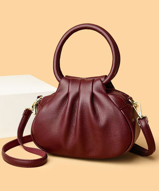 Boutique Leather Tote Calf Handbag Mulberry Wrinkled FashionChic