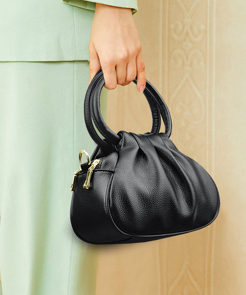 Boutique Leather Tote Calf Handbag Mulberry Wrinkled FashionChic