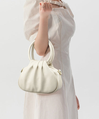 Boutique Leather Tote Calf Handbag Mulberry Wrinkled FashionChic