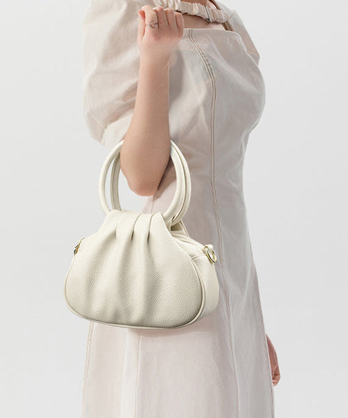 Boutique Leather Tote Calf Handbag Mulberry Wrinkled FashionChic