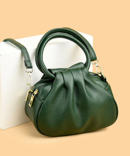 Boutique Leather Tote Calf Handbag Mulberry Wrinkled FashionChic