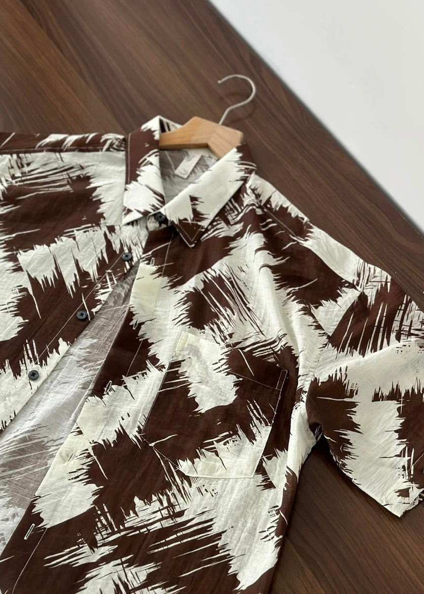 Boutique Peter Pan Collar Print Men Hawaiian Shirts Shirt Summer HG009 Men-Silk-MENSTP240725