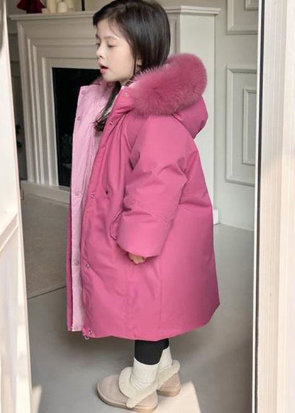 Boutique Rose Fur Collar Zippered Girls Puffer Jacket Winter WL025 MM-RCTZ-DGJK241120