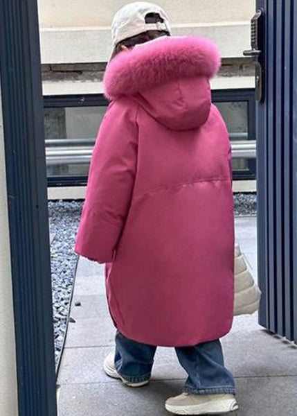 Boutique Rose Fur Collar Zippered Girls Puffer Jacket Winter WL025 MM-RCTZ-DGJK241120