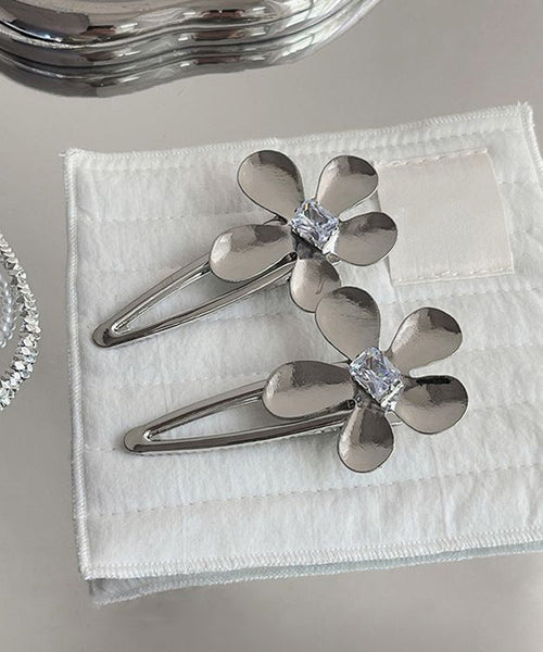 Zircon Alloy Boutique Floral Silk Hairpin FashionChic