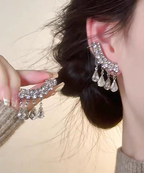 Silk Stud Overgild Boutique Tassel Earrings Copper Water Drop FashionChic