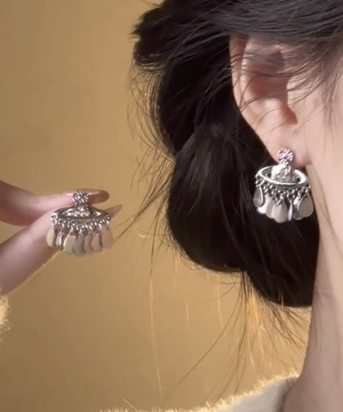 Silk Boutique Overgild Zircon Saturn Copper Tassel Sequins Drop FashionChic