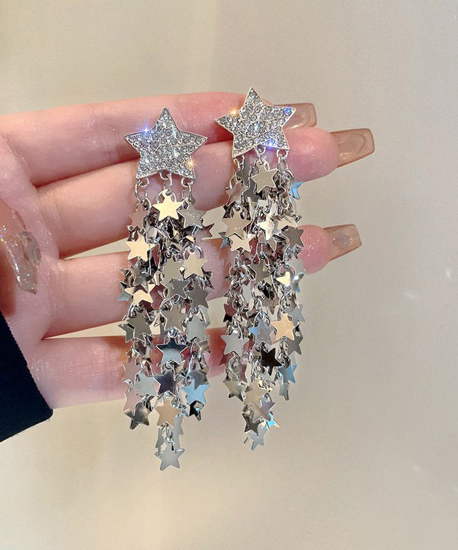 Drop Silk Tassel Star Earrings Boutique Copper FashionChic