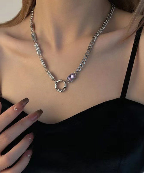 Lariat Silk Boutique Asymmetrical Out Steel Stainless Hollow FashionChic