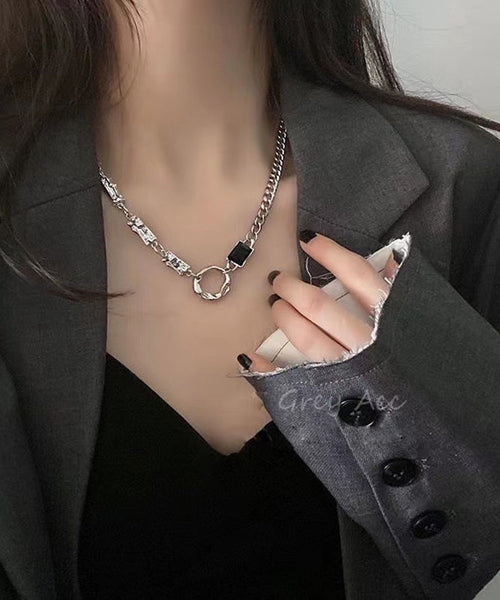 Lariat Silk Boutique Asymmetrical Out Steel Stainless Hollow FashionChic