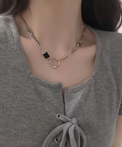 Lariat Silk Boutique Asymmetrical Out Steel Stainless Hollow FashionChic