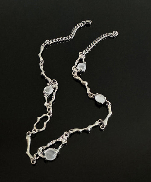 Boutique Cat Stone Silk Asymmetrical Pendant Eye Steel Stainless FashionChic