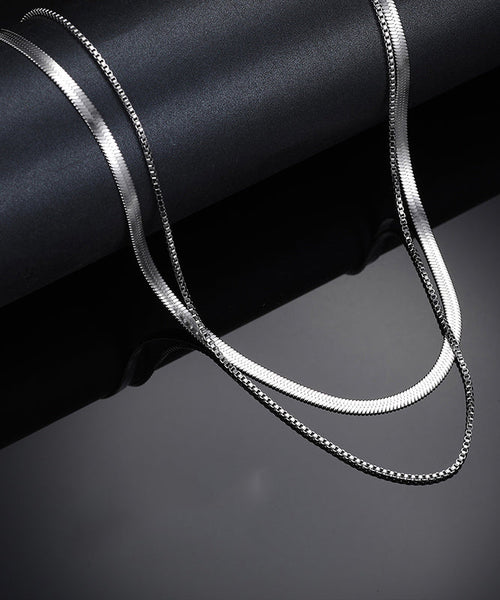 Boutique Silk Stainless Steel Two Piece Set Necklace MM085 JEW-TPIEC240620