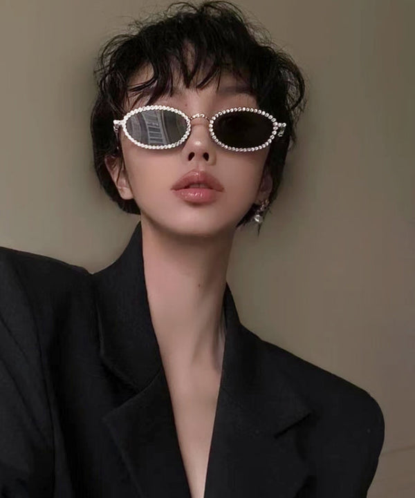 Boutique Stylish Black Zircon Sunglasses XS1066 Ada Fashion