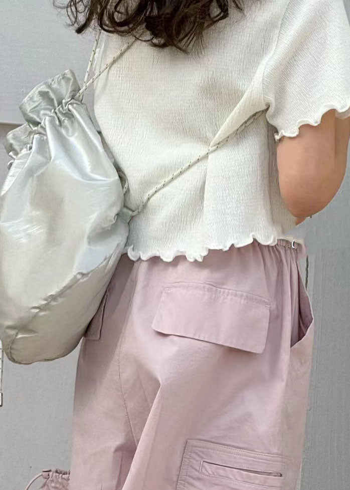 Boutique White Ruffled Print Girls Top Summer SS1003 MM-RCTZ-STP240601
