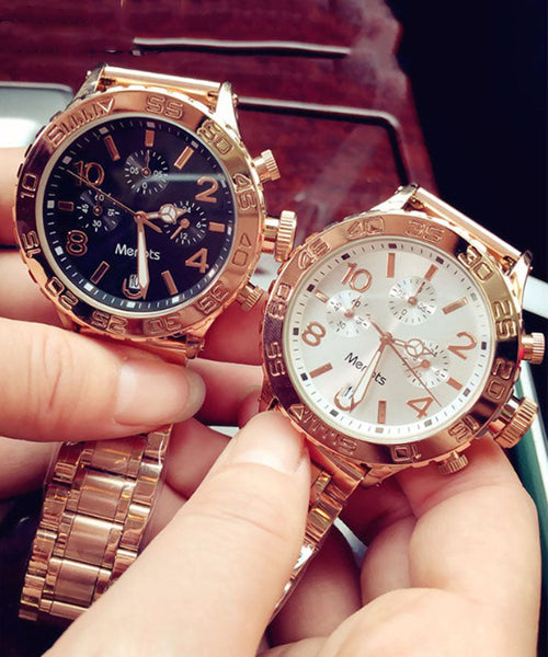 Steel White Quartz Movement Boutique Stainless Watches Machinery FashionChic