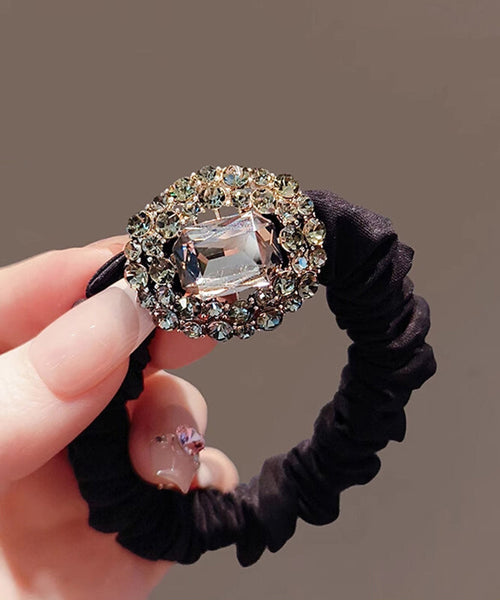 Brief Black Alloy Zircon Hollow Out Hair Band YI042 ABC