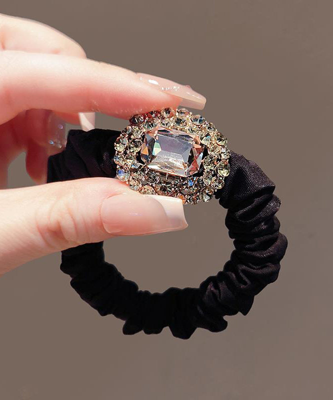 Brief Black Alloy Zircon Hollow Out Hair Band YI042 ABC