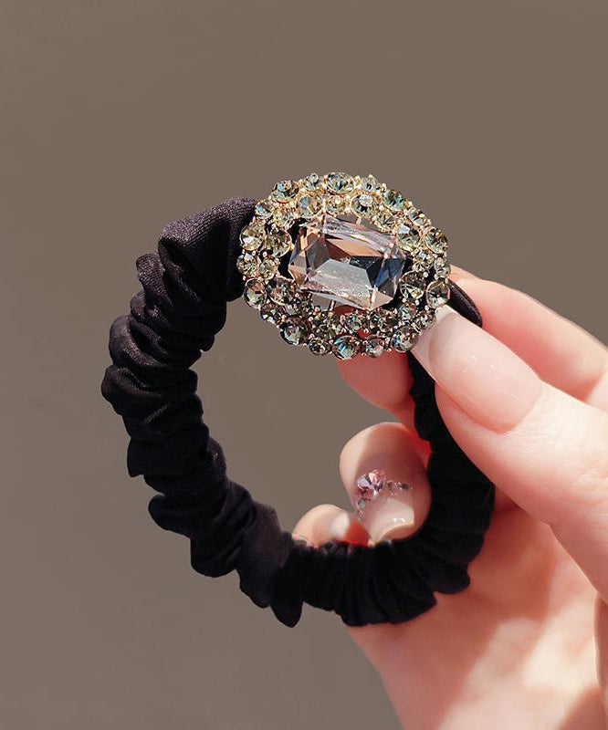 Brief Black Alloy Zircon Hollow Out Hair Band YI042 ABC