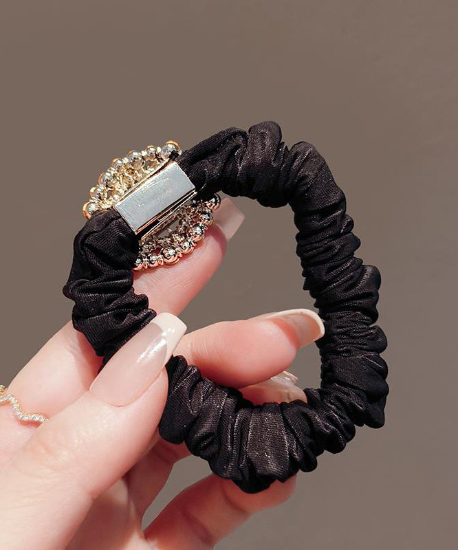 Brief Black Alloy Zircon Hollow Out Hair Band YI042 ABC