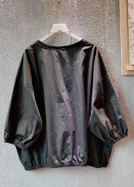 Brief Black Patchwork T Shirts Short Sleeve BV023 MZF-HTP240702