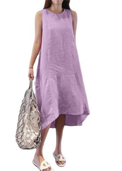 Brief Blue O-Neck Patchwork Vacation Long Dresses Summer VB1092 Ada Fashion