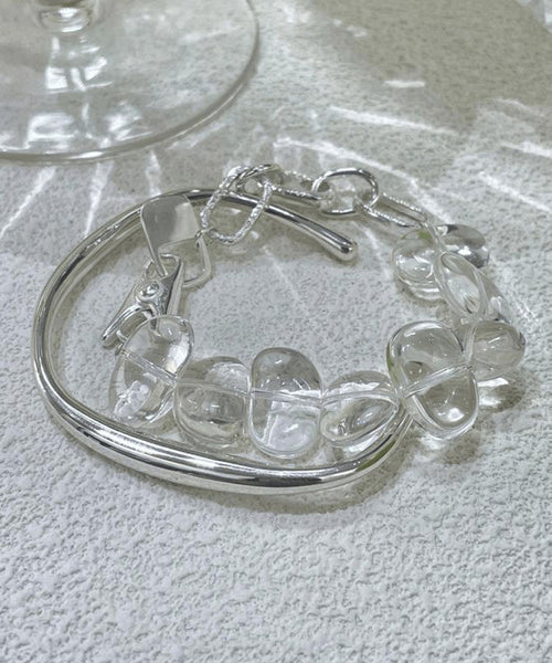 Chain Sterling Silver Crystal Nude Brief Bracelet FashionChic