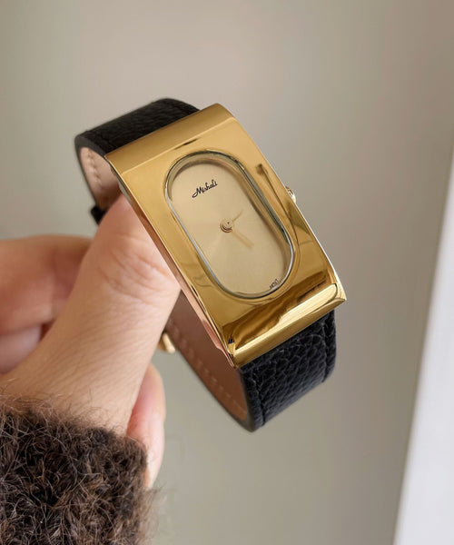 Rectangular Brief Movement Watches Leather Quartz Silk FashionChic