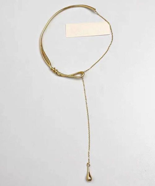 Pendant Stainless Water Steel Silk Brief Necklace Drop FashionChic